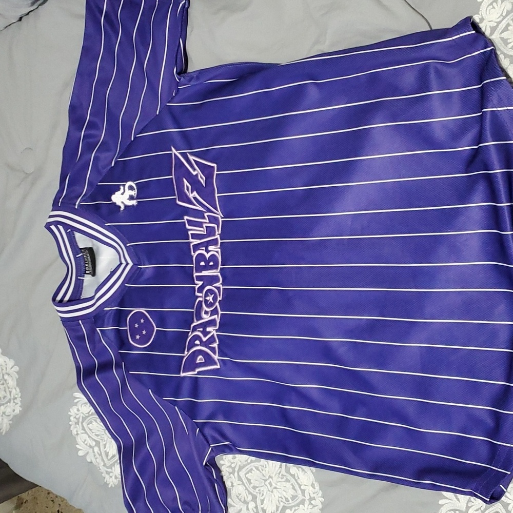 Dragon Ball Z Purple Striped Men's Jersey